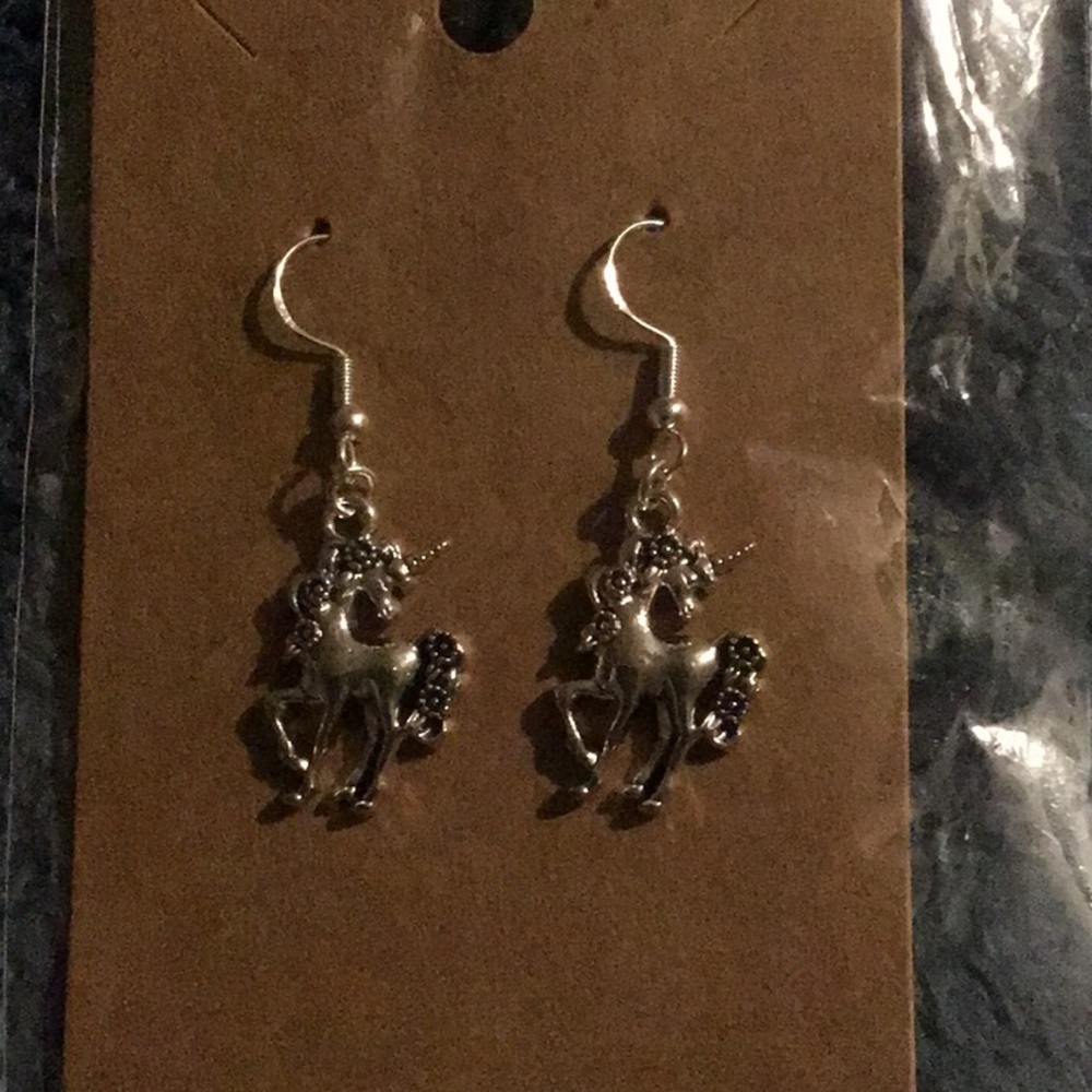 Beautiful handmade unicorn earrings